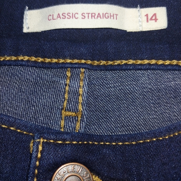 NWOT Women’s Levi’s Dark Wash Classic Straight-Leg Jeans – Sizes 14 & 16W - Picture 6 of 16